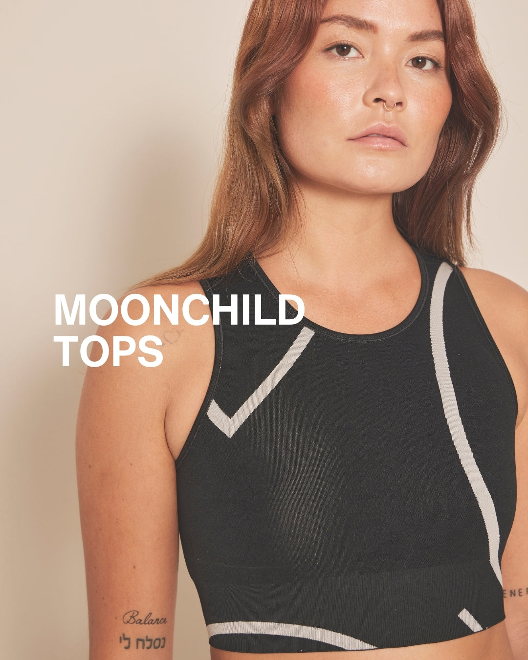 Moonchild Yoga Wear Box Tank Top - Pumice on Marmalade