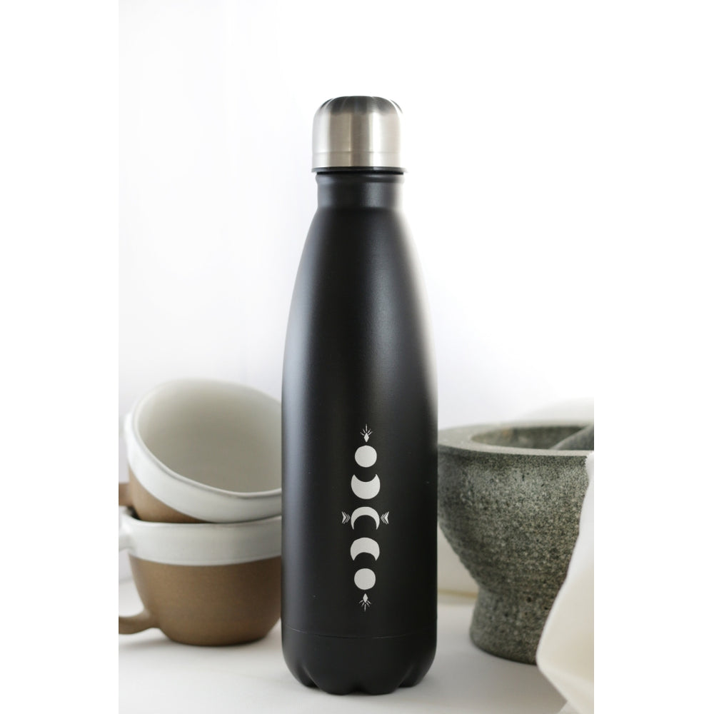 Moonchild Yoga Wear MY Bottle Water Bottle Black Silver