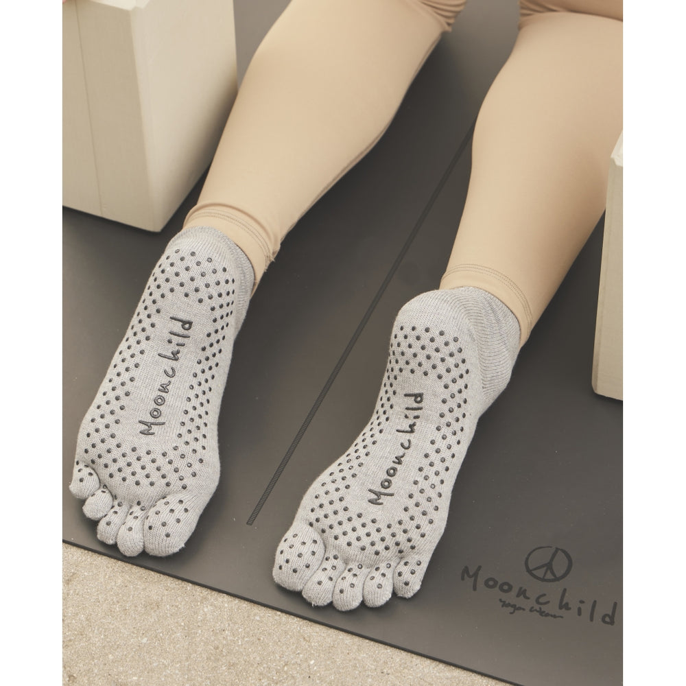 Moonchild Yoga Wear Moonchild Grip Socks - High Socks Heather Grey