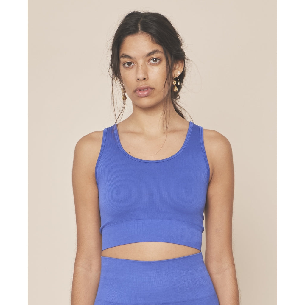 Moonchild Yoga Wear Soft Rib Seamless Crop Top Seamless Tops Indigo