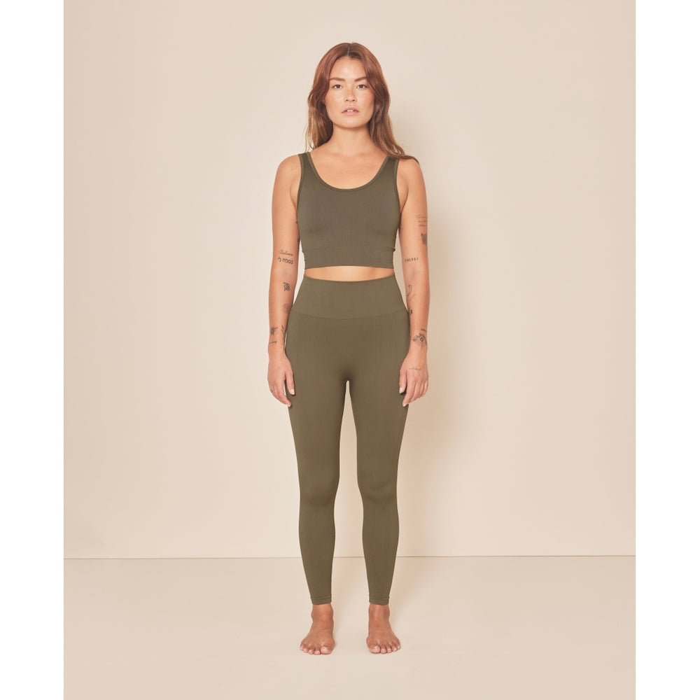 Moonchild Yoga Wear Soft Rib Seamless Crop Top Seamless Tops Olive