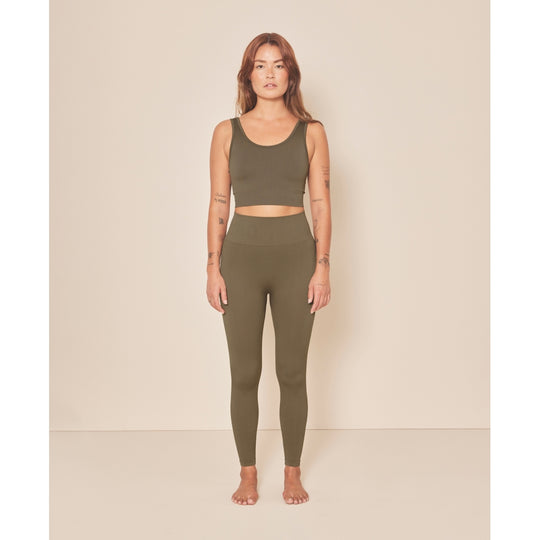 Moonchild Yoga Wear Soft Rib Seamless Crop Top Seamless Tops Olive