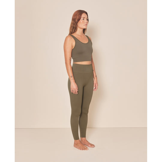 Moonchild Yoga Wear Soft Rib Seamless Crop Top Seamless Tops Olive