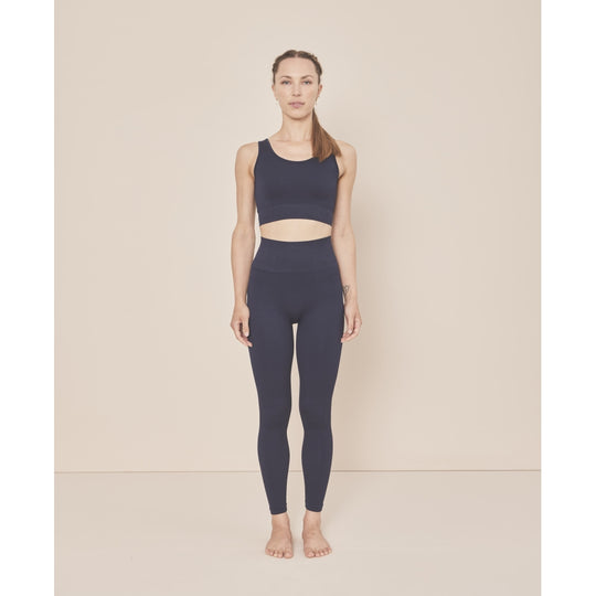 Moonchild Yoga Wear Soft Rib Seamless Legging Seamless Leggings Navy Blue