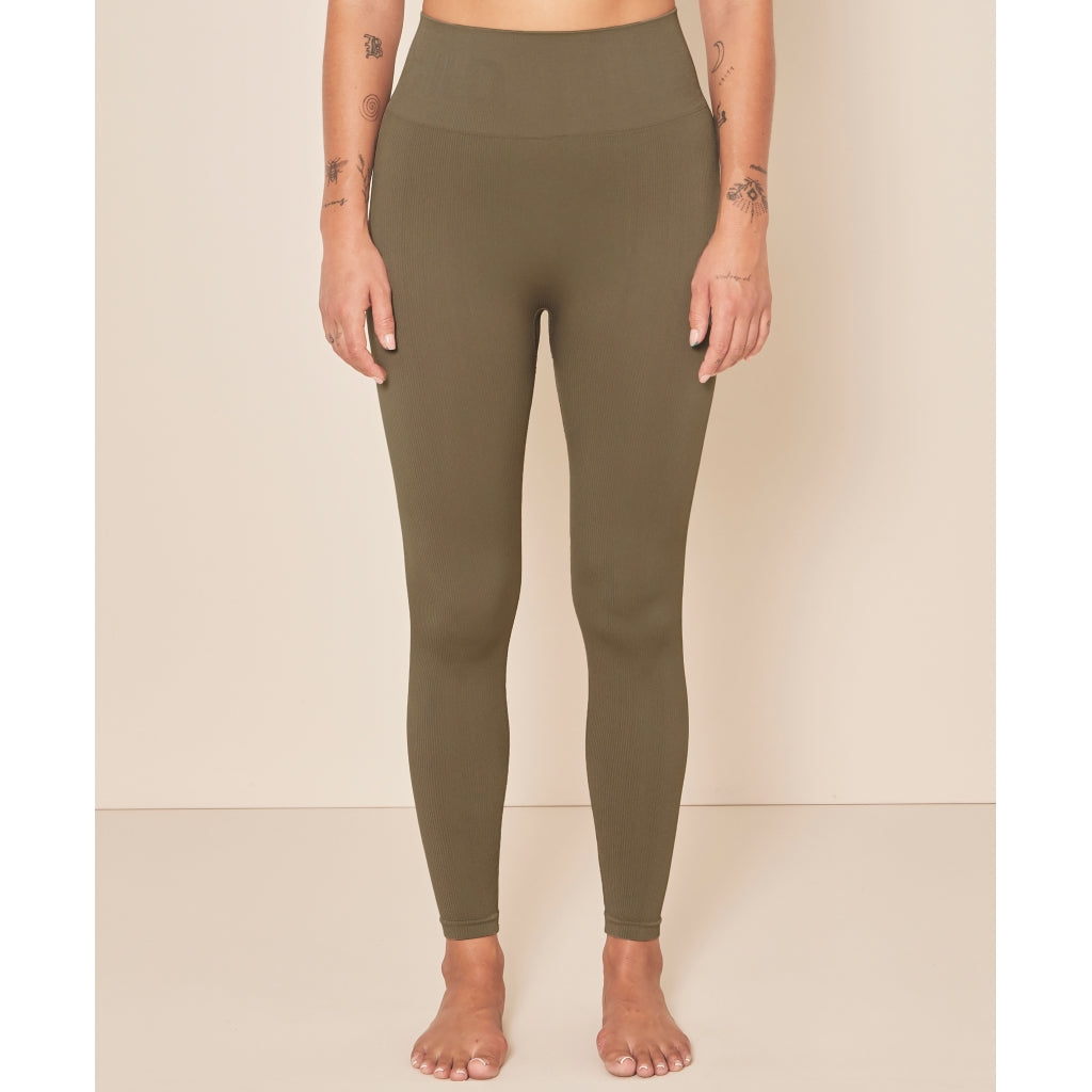 Moonchild Yoga Wear Soft Rib Seamless Legging Seamless Leggings Olive